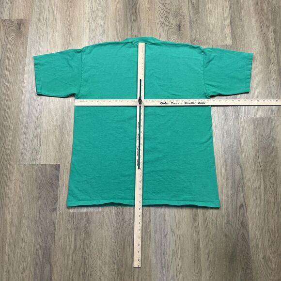 VINTAGE Dr. Seuss Sam-I-Am Shirt Mens XL Green Green Eggs & Ham Made in USA 90s - Picture 6 of 9